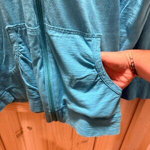 Just My Size Hoodie, Zippered with Pockets, Blue, Size 4X (26W / 28W)